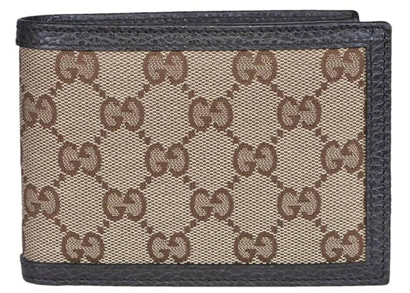 Gucci Bifold Wallet GG Monogram Beige/Ebony in Canvas/Leather