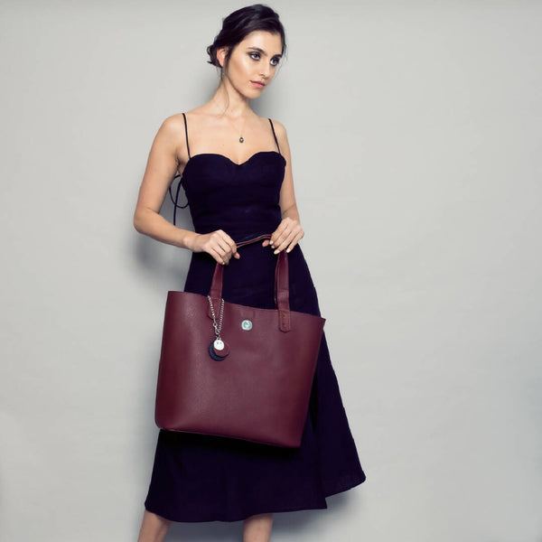 The Morphbag by GSK Signature Handbag Set in Burgundy Red and Navy