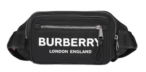 Burberry Logo Print Nylon Bum Bag Black