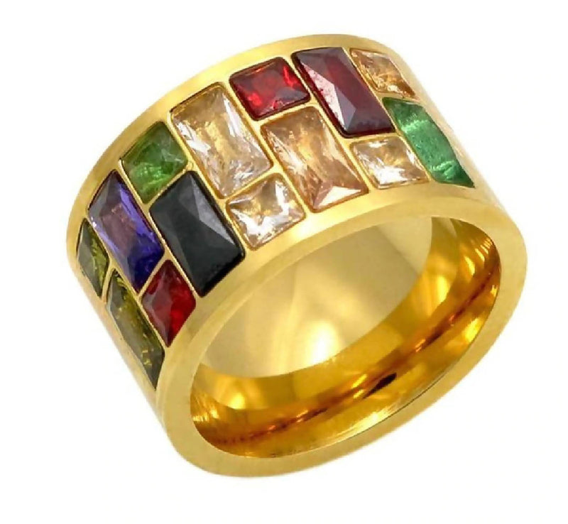 Multicolour Crystal Ring