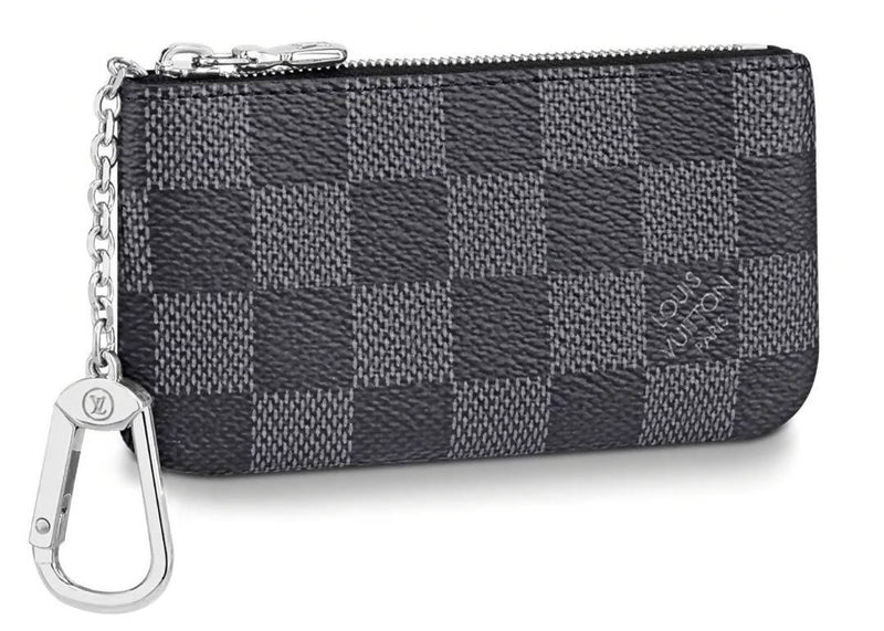 Louis Vuitton Pochette Cle Key Pouch Damier Graphite black/gray