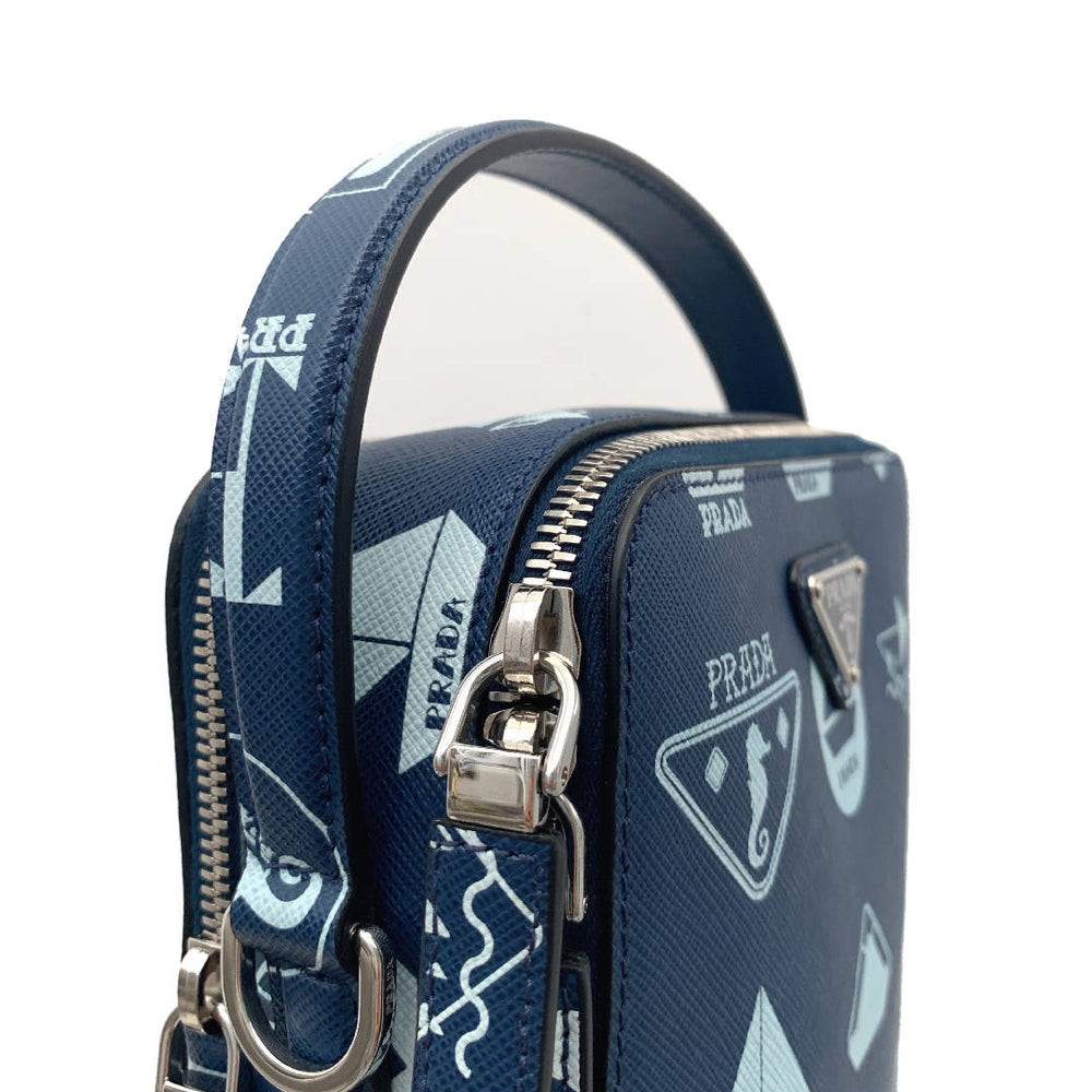 ショルダーバッグ・ポシェット PRADA Dark Blue Canvas Shopping Bag sku-overnight-892395-