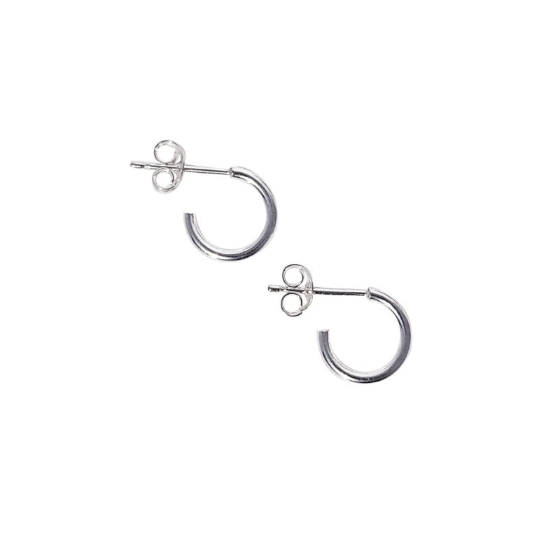 Small Huggie Hoop Earrings Sterling Silver