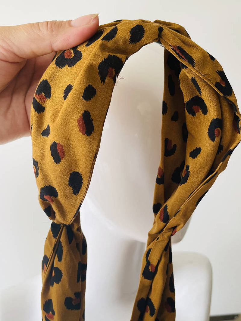 Gypsy head scarf leopard print