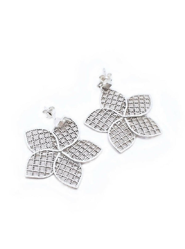 Sustainable silver earrings FLOWER