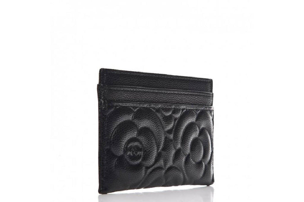 Chanel Card Holder Camellia Embossed Black  The Accessory Circle – The  Accessory Circle by X Terrace