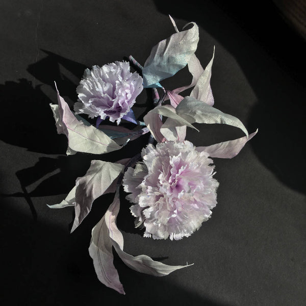 Purple flower brooch