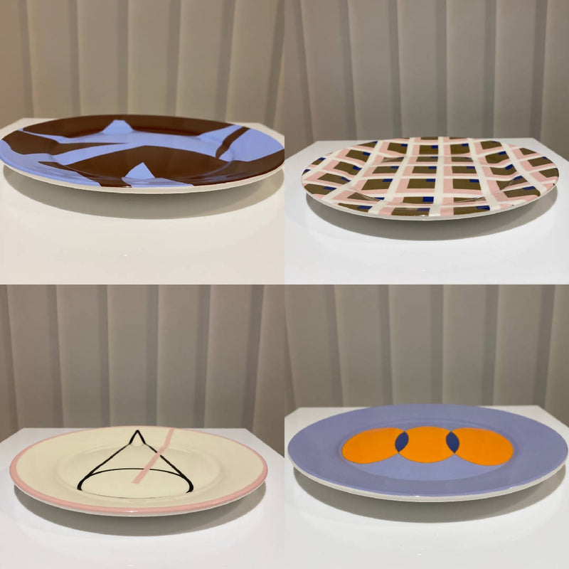Modern Stylish Dessert Dining Plates Set of 4