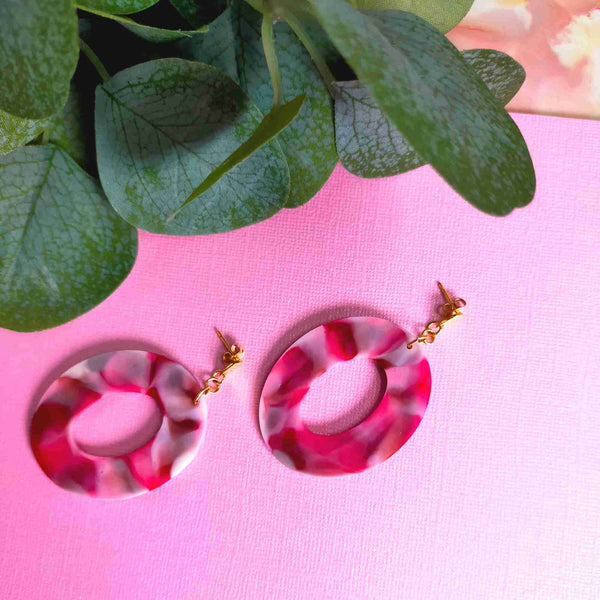 "Mila" Marbled Resin Earrings