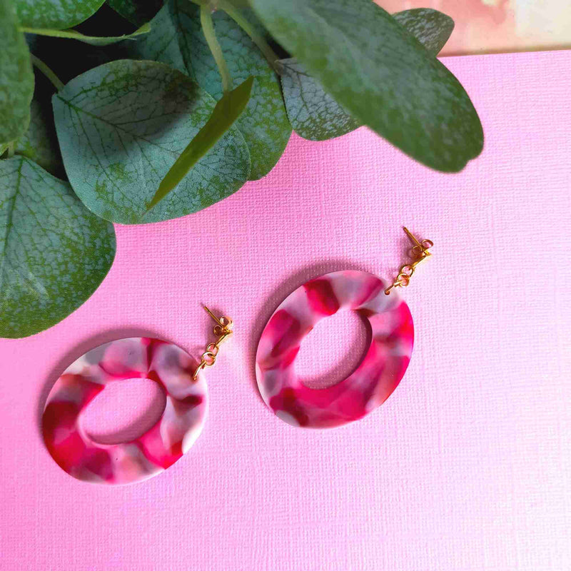 "Mila" Marbled Resin Earrings