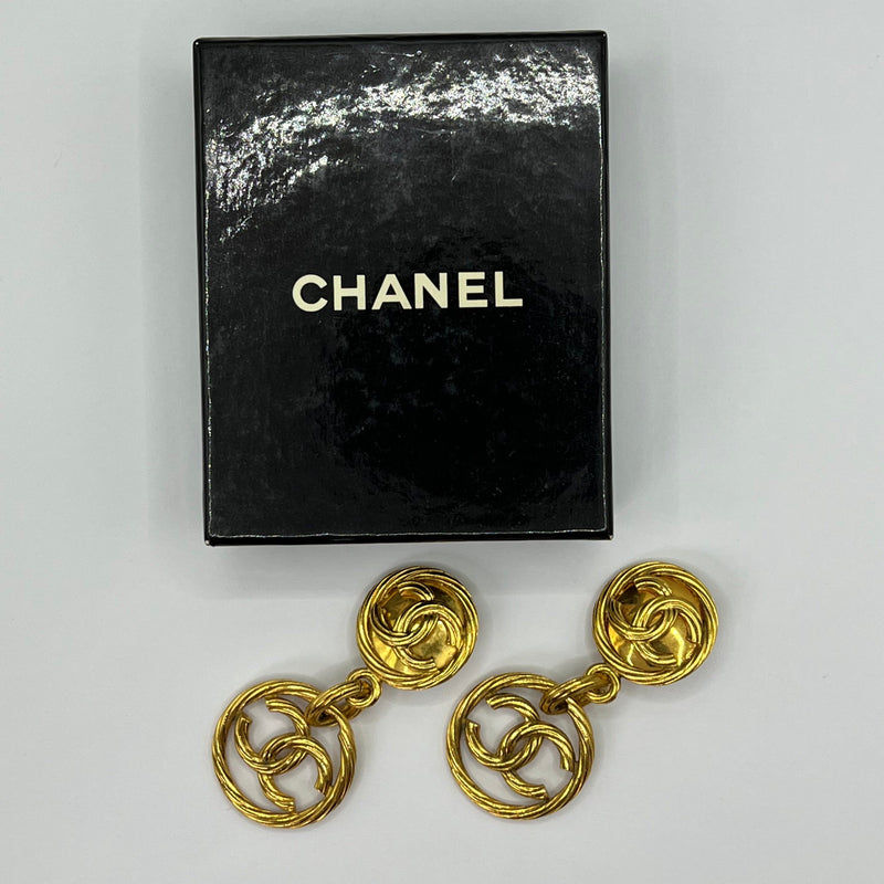 Chanel Vintage Dangle CC Oversized earrings