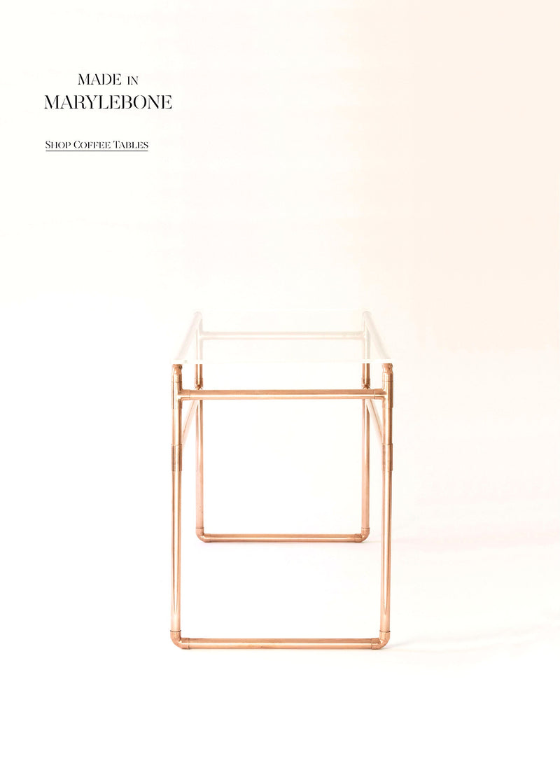 Eleanor: Handmade coffee table with acrylic or glass top