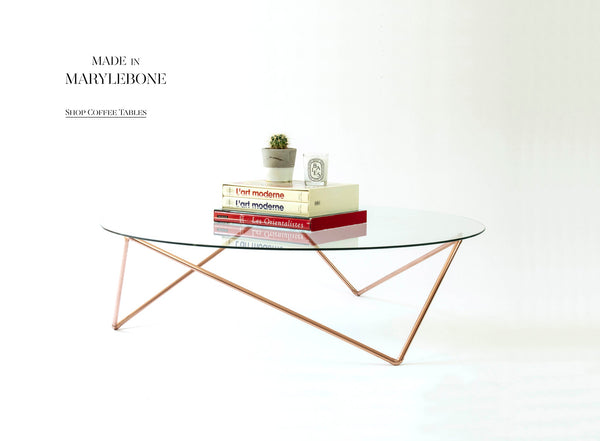 Coffee Table, Copper & Glass