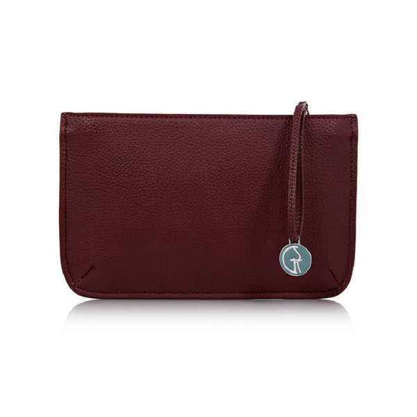 The Morphbag by GSK Luxury Vegan Leather Multi-Function Clutch Wallet in Burgundy Red
