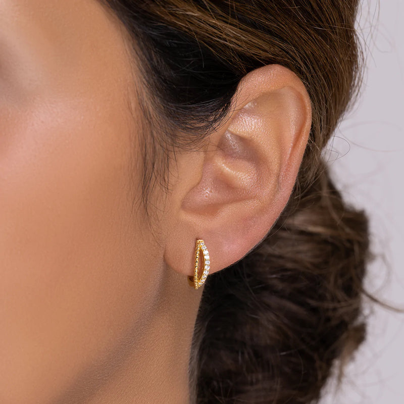 18 Carat Gold Vermeil Double Layer Hoop Earrings