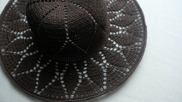Light brown linen hat, custom crochet bucket hat, handmade sun bonnet garden hat, cottagecore hat, summer wide brim floppy hat for women,