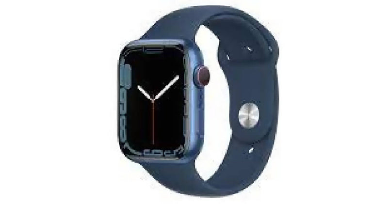 Apple Watch Series 7 GPS + Cellular 45mm Starlight Aluminum With Abyss Blue Sport Band A2477