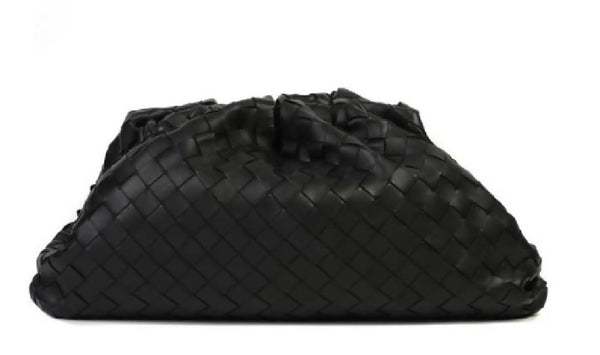 Bottega Veneta Intrecciato Pouch Bag Black