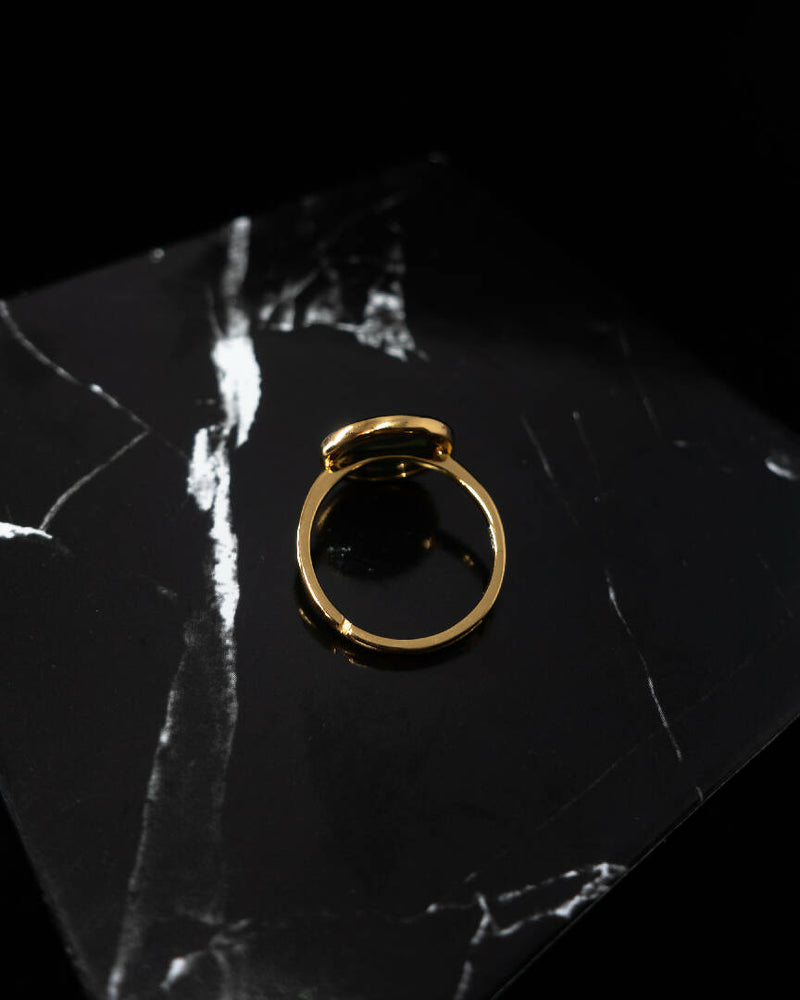 Round Malachite Ring