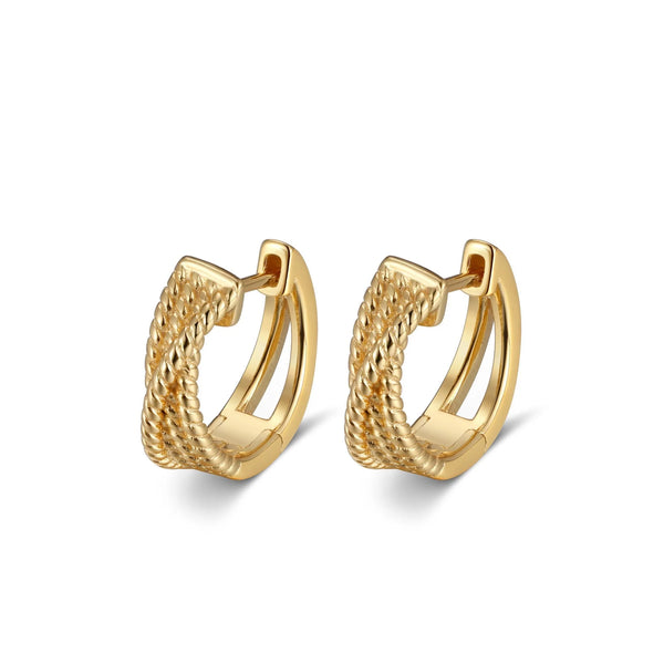 18 Carat  Gold Vermeil Twisted Earrings