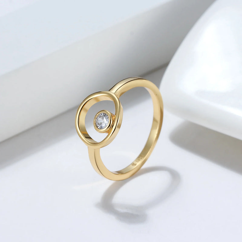 18 Carat Gold Vermeil Open Circle ring