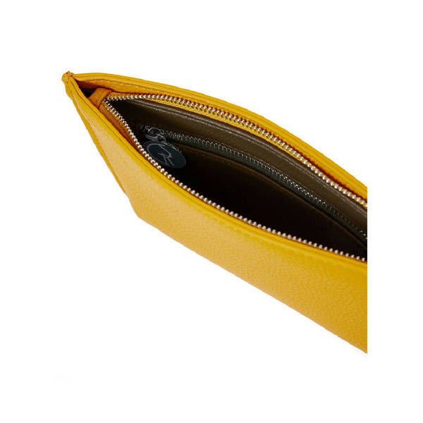 The Morphbag by GSK Luxury Vegan Leather Multi-Function Clutch Wallet in Mustard Yellow