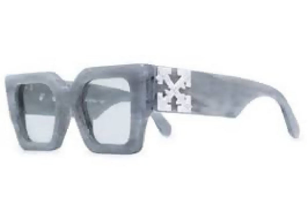 Off-White Catalina Rectangular Frame Sunglasses Light Grey/Light Grey/White