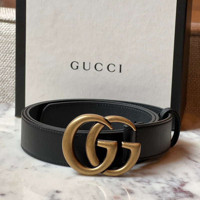 Gucci Calfskin Double G Belt