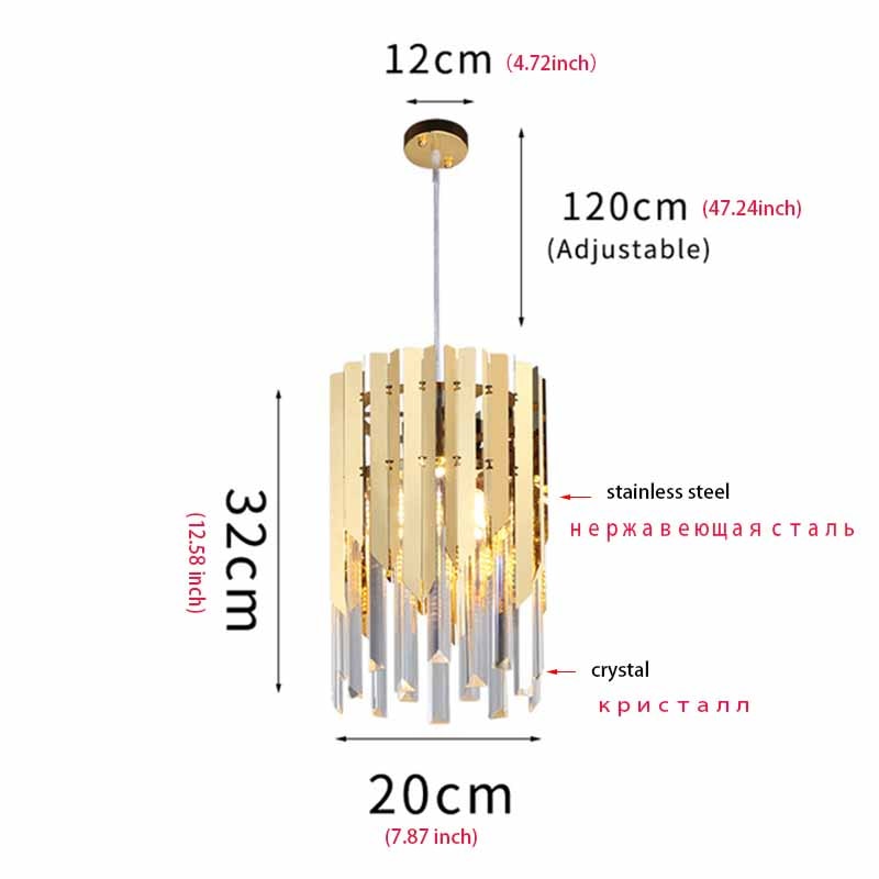 Golden S. S Round Crystal Chandelier + FREE Gift!