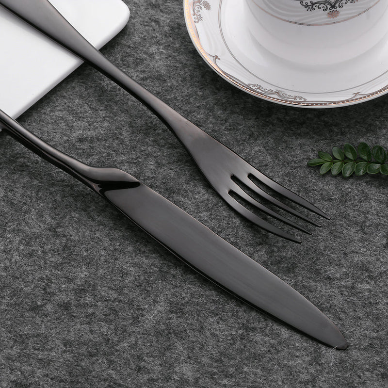 Yullvo Black Cutlery Set *Lettering Service Product*