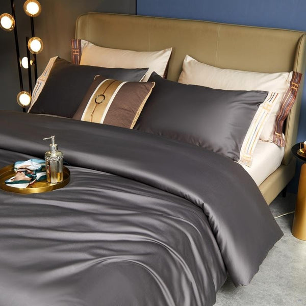 Satin Duvet Cover Set (Egyptian Cotton) - 4 Piece Set *Price Drop Event Product*