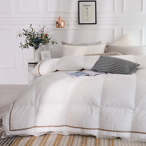 White Glamius Cotton Goose Down Comforter