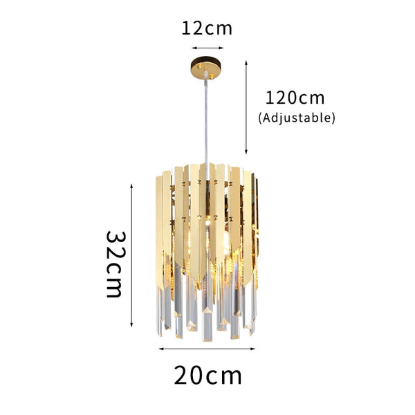 Golden S. S Round Crystal Chandelier