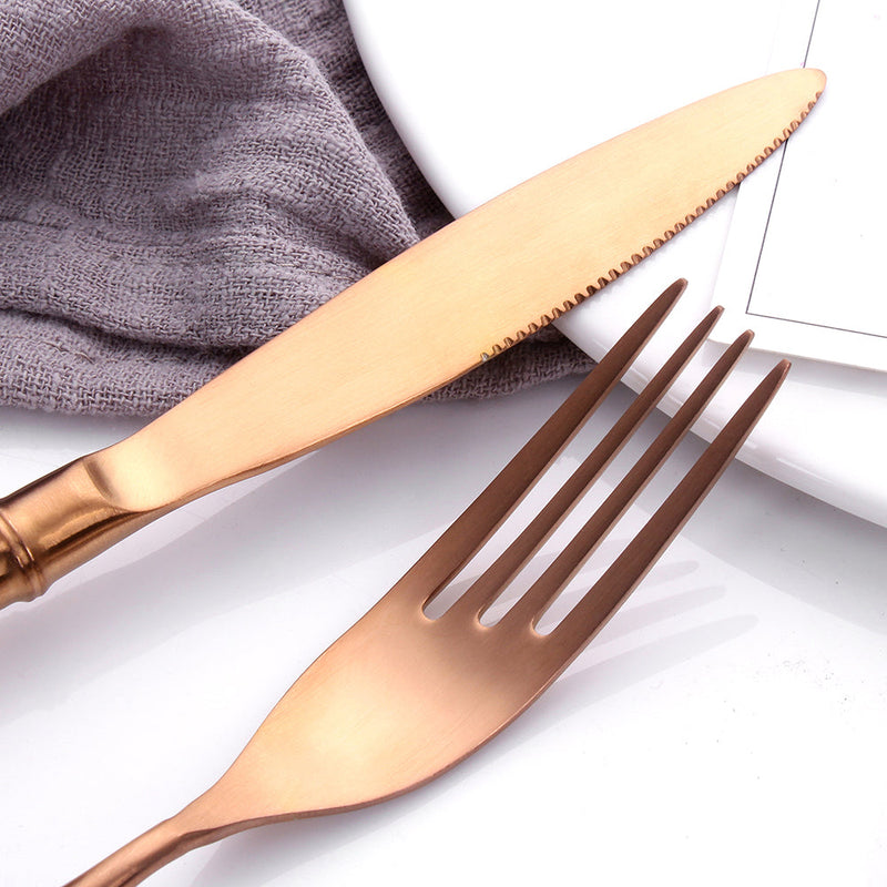 Pandavel Rose Gold Cutlery Set