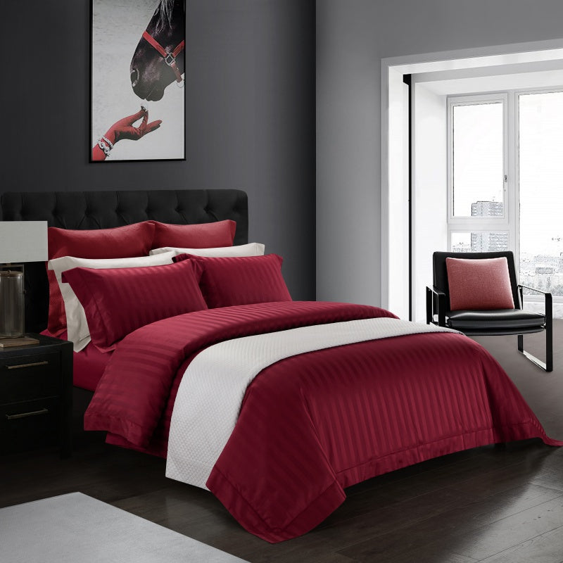 Gradiol S.Red Duvet Cover Set (Egyptian Cotton) - 4 Piece Set