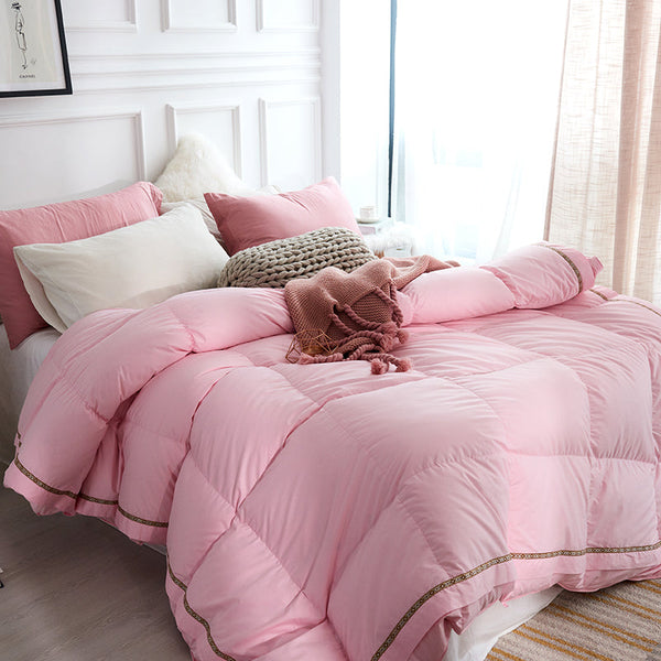 Pink Glamius Cotton Goose Down Comforter