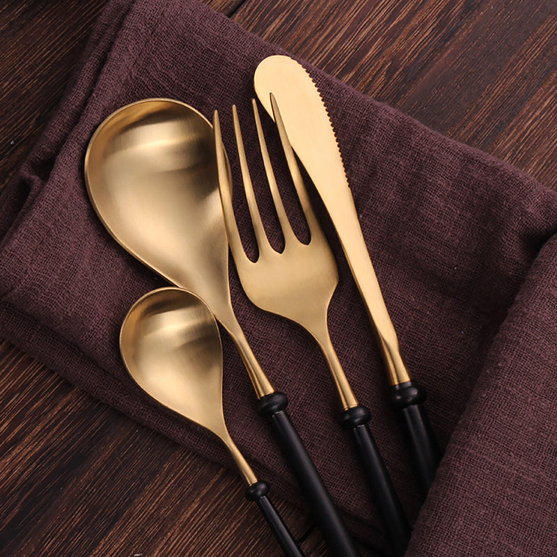 Stunge Black Gold Cutlery Set