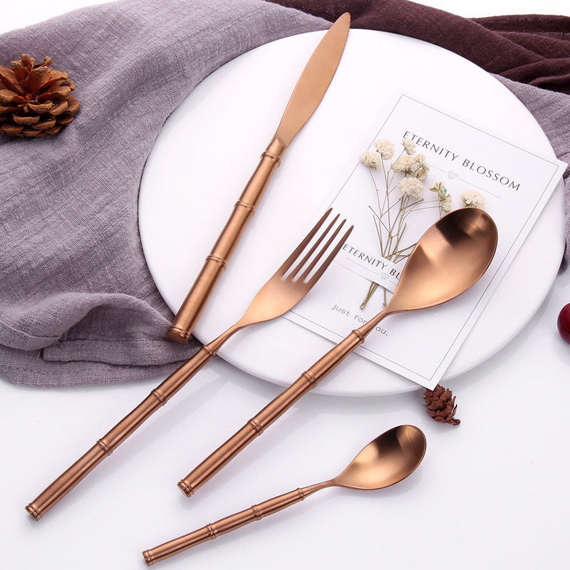 Pandavel Rose Gold Cutlery Set
