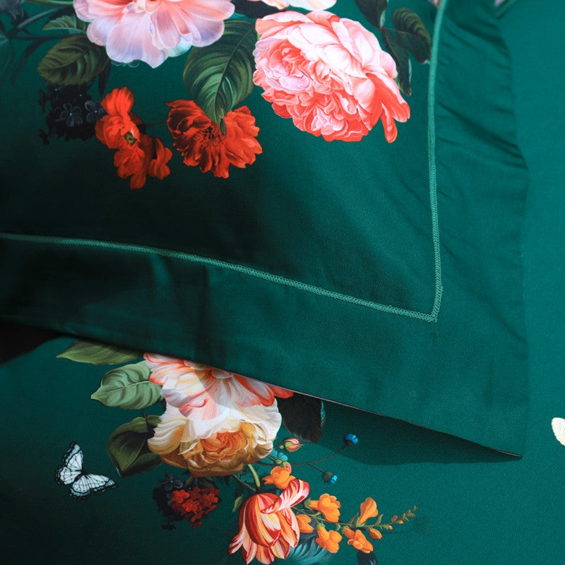 G. The Flowers Duvet Cover Set (Egyptian Cotton) - 4 Piece Set