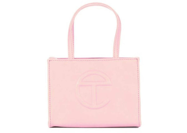 Telfar Shopping Bag Small Bubblegum Pink in Vegan Leather with Silver-tone