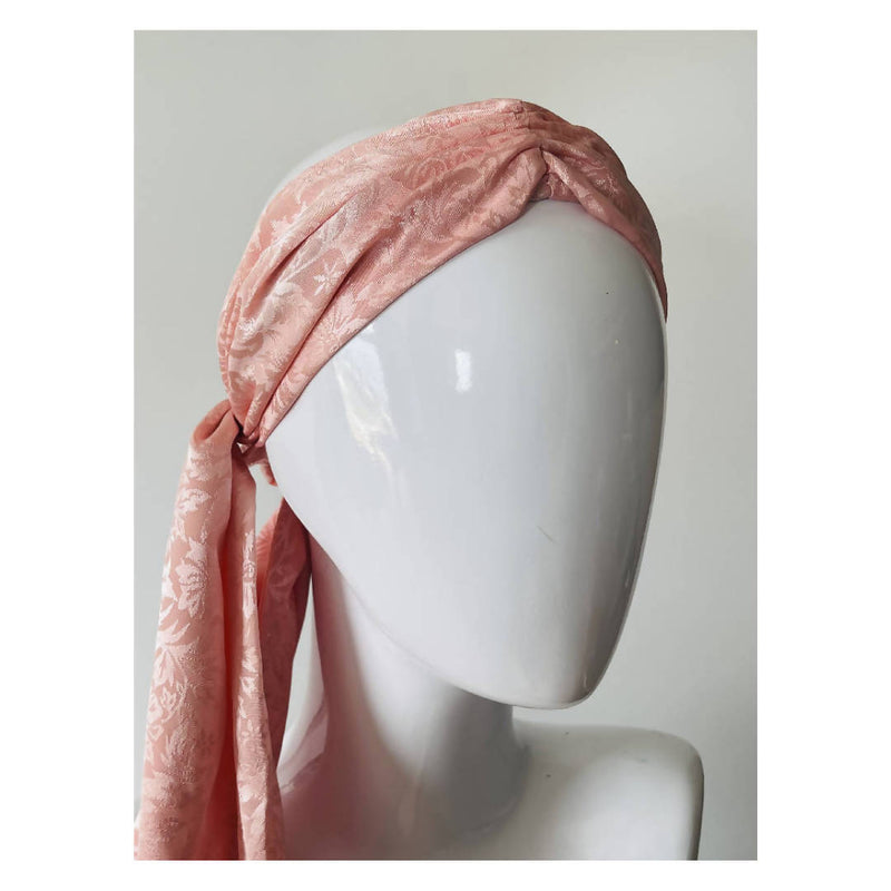 Gypsy head scarf peachy pink