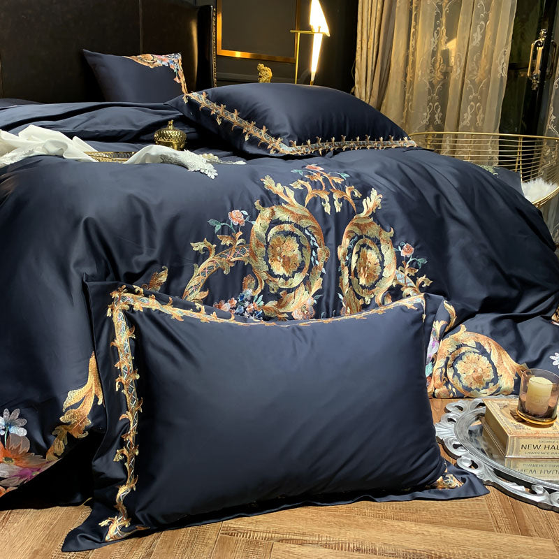 Perik Luxury Embroidered Duvet Cover Set (Egyptian Cotton) - 4/6 Piece Set
