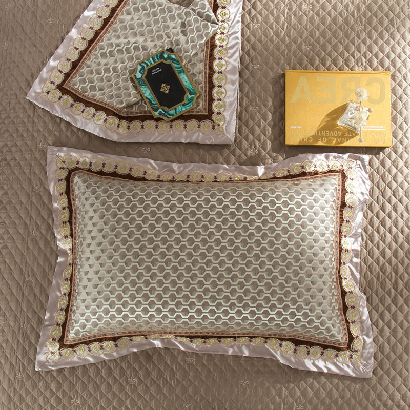 Stapun Silk Satin Luxury Royal Duvet Cover Set - 4/6/10 Piece Set