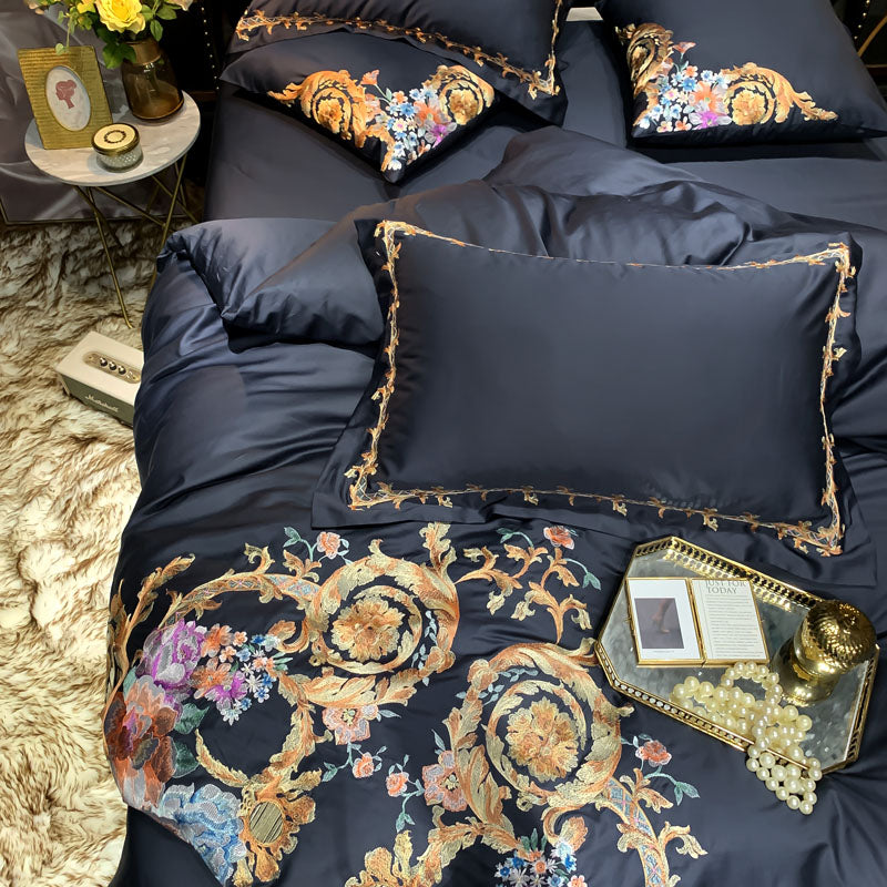 Perik Luxury Embroidered Duvet Cover Set (Egyptian Cotton) - 4/6 Piece Set