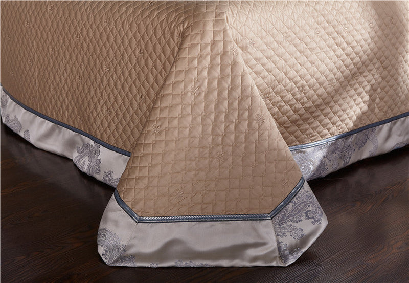 Stopiak Silk Cotton Luxury Duvet Cover Set - 4/6/10 Piece Set