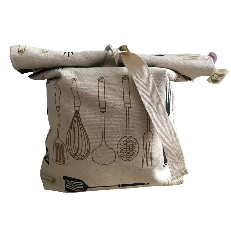 Organic Cotton Bread Bag - Multipurpose Cotton Canvas Bag with Ties