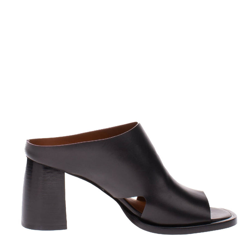 JOSEPH Leather Mule Heel Cut Out Made in Italy