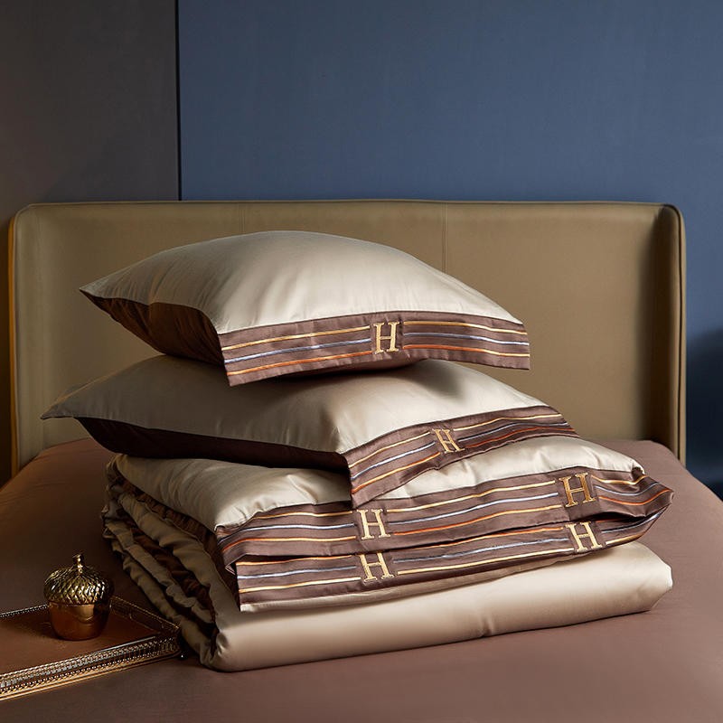 Cream Satin Duvet Cover Set (Egyptian Cotton) - 4 Piece Set *Price Drop Event Product*