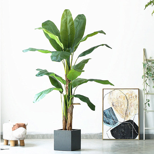 Faux Potted Banana Tree