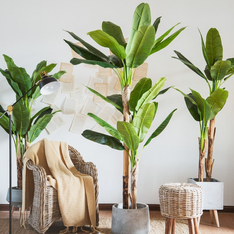 Faux Potted Banana Tree